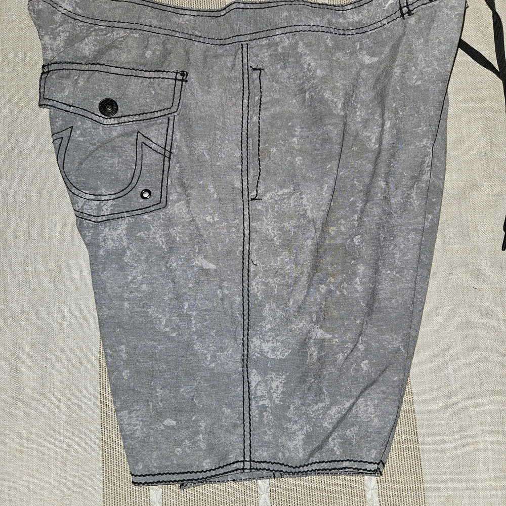 True Religion Gray Men's Swim Shorts - Picture 4 of 4